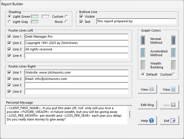 Report Builder branding tool
