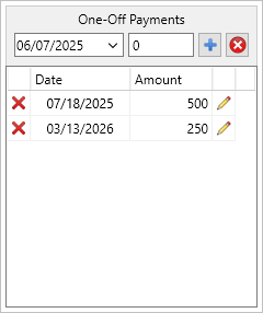 One-Off Payments like tax refunds, bonuses, or any unexpected funds.